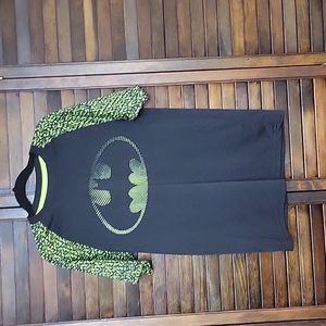 Batman Green and Black Short Sleeve Tee Iconic Logo